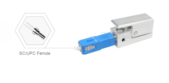 SC Square Type Bare Fiber Adapter – Epoxy‑Free, Reusable, Low Insertion Loss, for Optical Fiber Testing & Measurement Applications