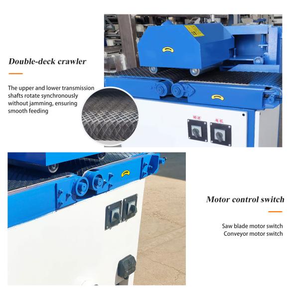 Multi Blade Rip Saw Machine for Horizontal Circular Cutting in Building Material Shops