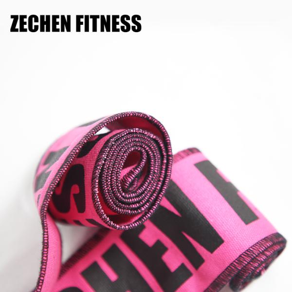 7.3cm Crossfit Wrist Wraps Fitness 90cm Pink Weight Lifting Straps Cotton Gym Support