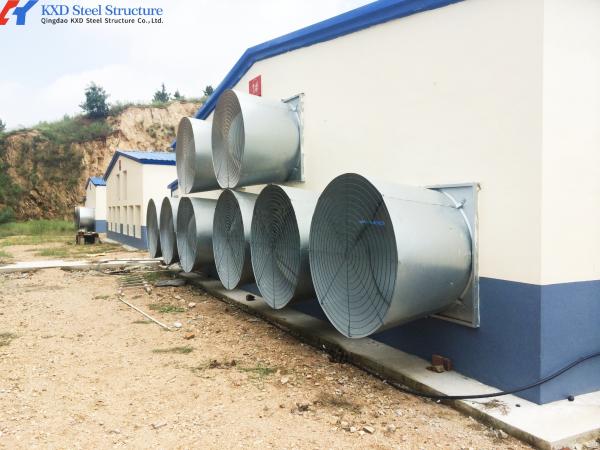 Prefabricated Steel Poultry House with Q235/Q355 H Section Steel Structure