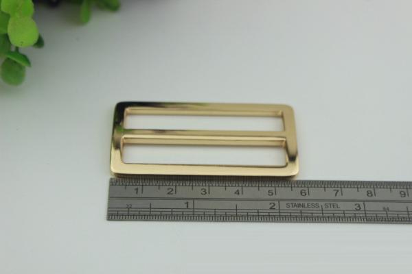 China manufacturer 50 mm nickel color bag adjuster slide strap metal tri-glide buckle