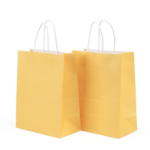 Impressão de gravura Logotipo personalizado Artesanato de compras Bolsa de papel Kraft para suas necessidades