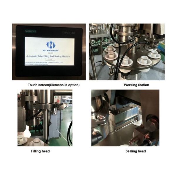 Automatic soft plastic tube filling and sealing machine aluminum cosmetic cream tube toothpaste tube filling machine