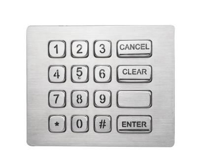 Durable16 fecha o teclado numérico de aço escovado retroiluminado com o controlador eletrônico de USB