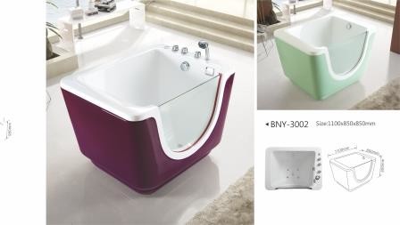 Hyaline Baby Massage Shower Bathtubs Air Jet Tubs White Bubble Massage Bathtub