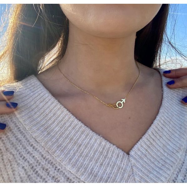 CZX Gold Rainbow Necklace Pride Necklace Couples Necklace LGBTQ Pride Jewelry All You Need Is Love