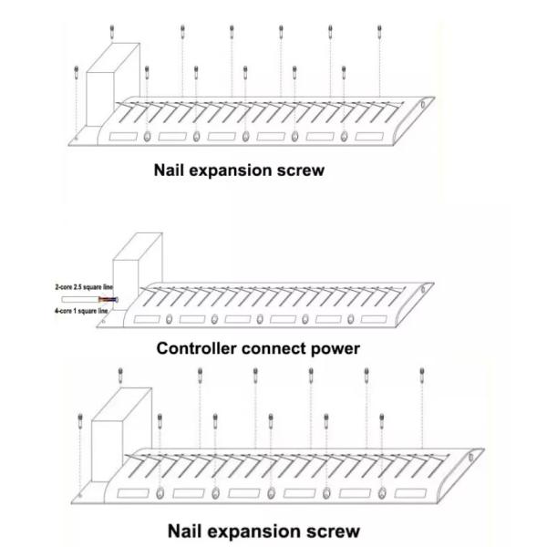 10mm Spike 8m Length 2s Lifting Time Tyre Killer Road Spike Barrier for Vehicle Access Control
