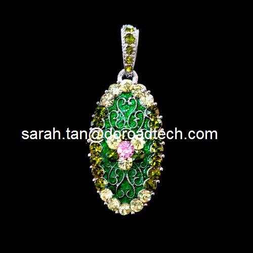 Customized Cool Pendant Jewelry USB Flash Drives, 100% Original New Memory Chip