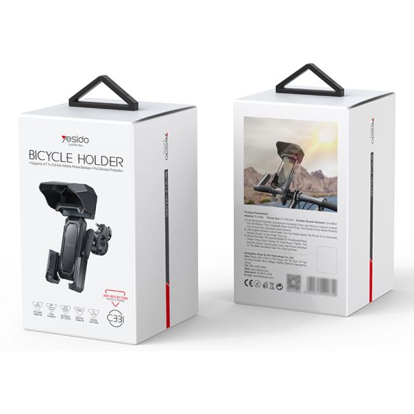 360 Degree Adjustable Bicycle Phone Holder with Mechanical Locking for Stable Non-Shaking Ride