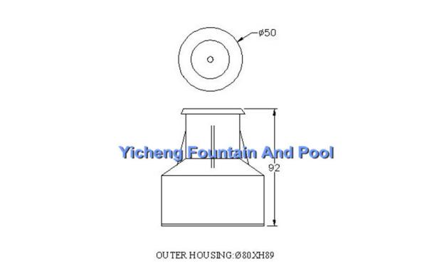 High efficiency LED Underwater Fountain Light With Niche IP67 1 x 1W Single Color