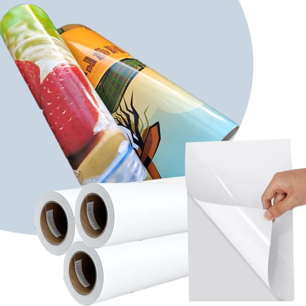 Водонепроницаемая CC глянцевая самоклеящаяся наклейка для этикеток 115гм