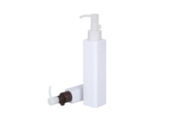 Quadrado PET livre de BPA 50ml 150ml Remover de maquiagem Prensa de óleo Garrafa à prova de vazamento