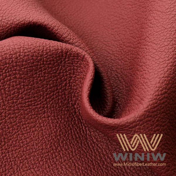 Textured Lychee Pattern PU Leather Soft Solid Color 1.4mm Thickness