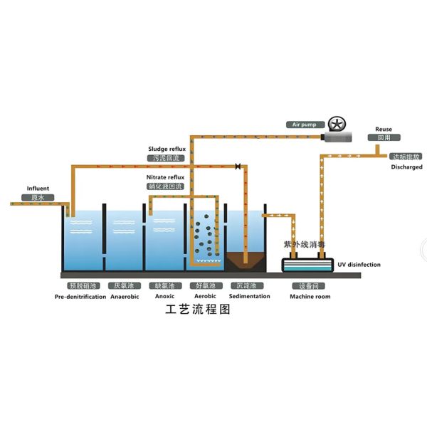 Hospital Containerized Sewage Treatment Plant 50m³/D Water Treatment