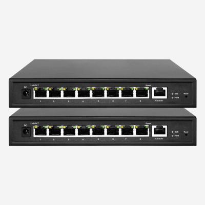 interruptor controlado de 2,5 gigabits com apoio IEEE 802.3at/802.3af de 8 portos do ponto de entrada