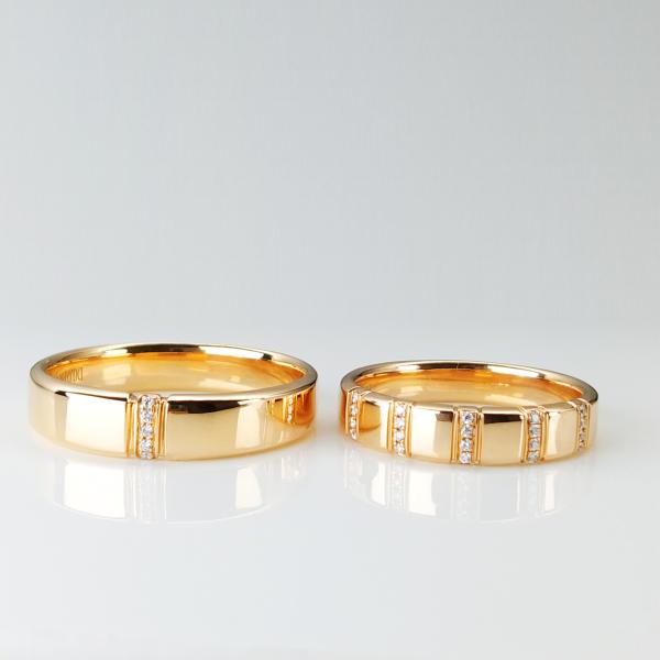 One Heart A Lifetime 18K Diamond 15g Rose Gold Couple Rings