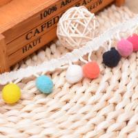 Tenacidade alta 3cm Pom Pom Ball Chain Lace Trim