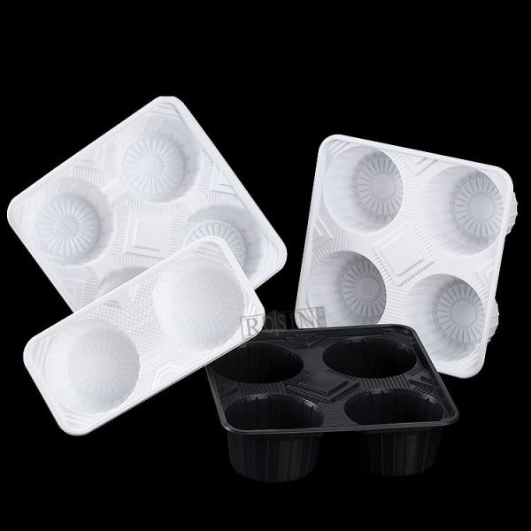 Disposable PP Plastic Cup Carrier Tray Takeaway Leakproof For Milk Tea