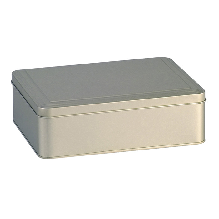 Child Resistant Rectangular Tin Box With Printed And Embossed Logo