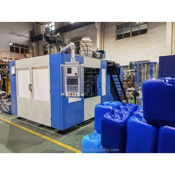 Hydraulic servo motor extrusion blow molding machine producing 20 liters HDPE plastic jerrycan oil bottle single station
