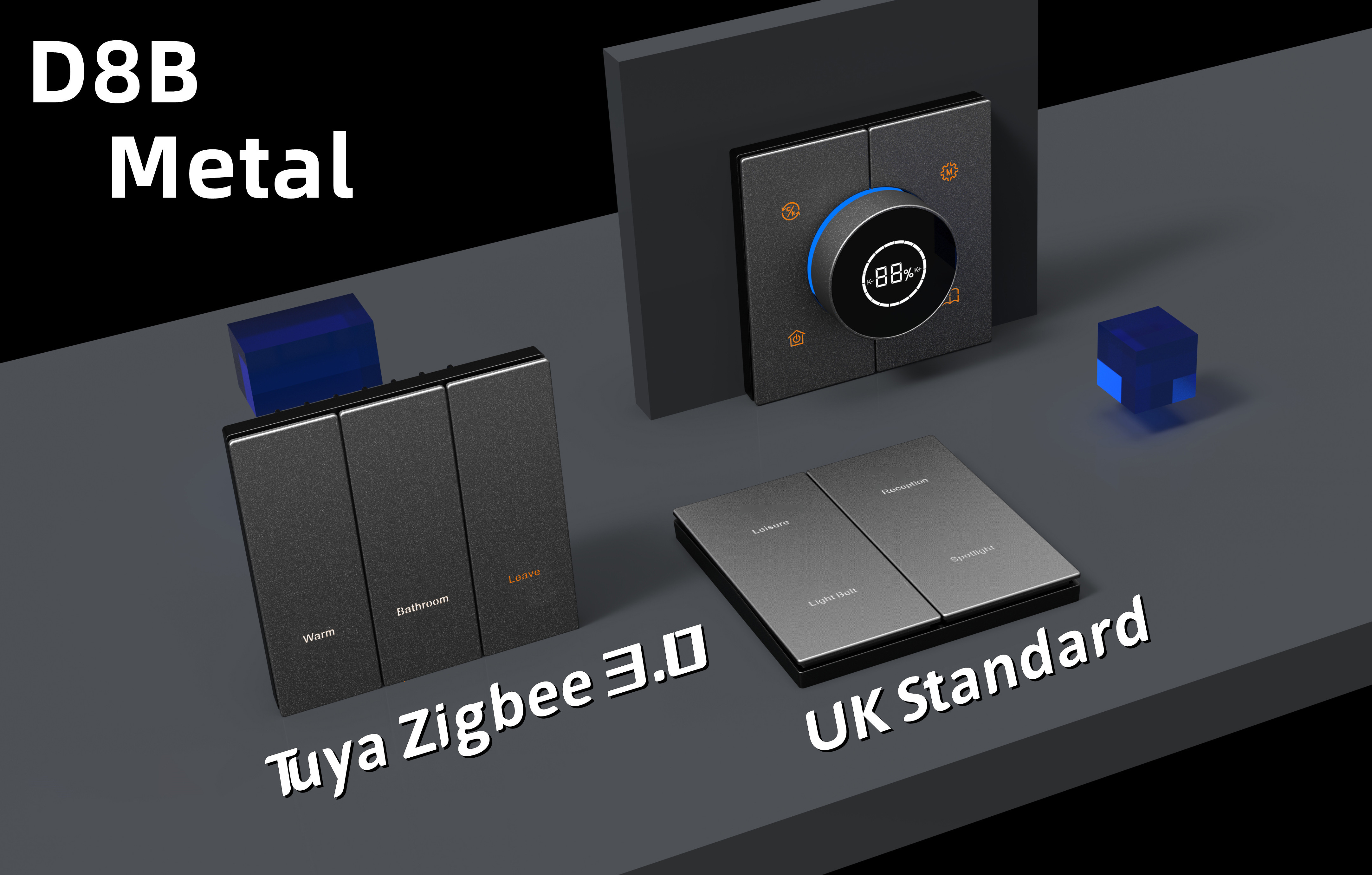 Функция управления приложения переключателя 240V стены Zigbee 3,0 кнопки умная