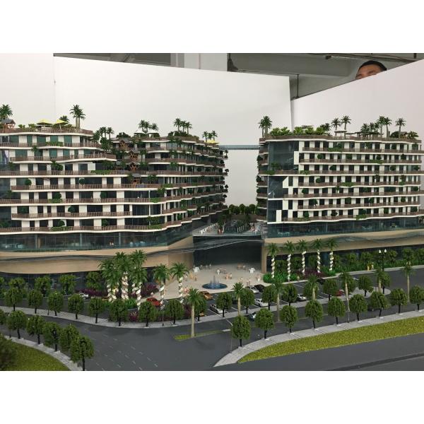 Модель архитектуры отрезка машины акриловая, здание современной архитектуры модельное