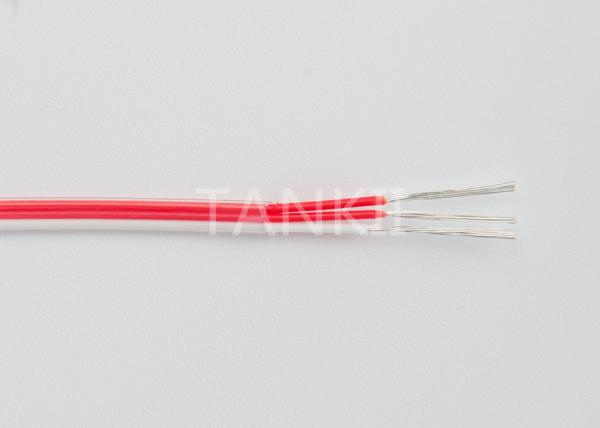Red White 24AWG RTD Thermocouple Cable PT100 Cable 7 * 0.2mm With 3 Cores Tined Copper Wires