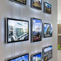 Boîtes lumineuses de publicité suspendues verticales horizontales Conforme à la norme RoHS Haute luminosité