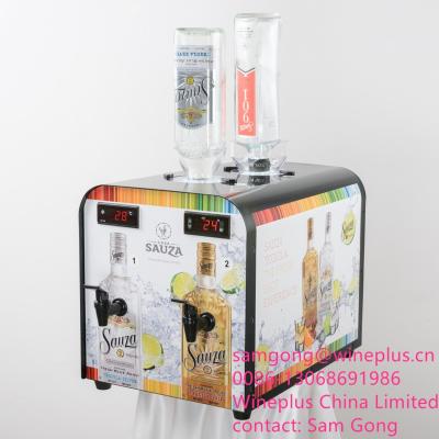 Fashionable Double Tank Liquor Dispenser Chiller Customized Sticker For Bars / Pubs