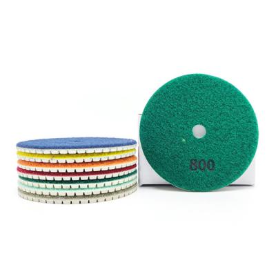 Pedra molhada Diamond Resin Polishing Pads da telha do granito do mármore de 4 polegadas 3mm