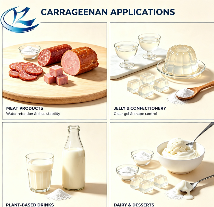 Wholesale Carrageenan E407 Meat, Jelly, Dairy Beverage&Cosmetic 