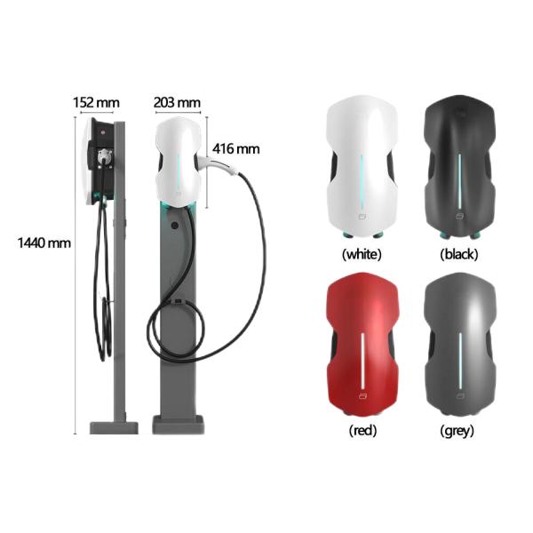 AC Charging Station 7kW 11kW 22kW Fast Solar Electric Car EV Charger With OCPP 1.6 2.0 11kW Wall-box EVSE