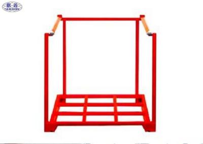 Tire Portable Steel Stacking Racks Heavy Duty Collapsible Red Storage Shelf