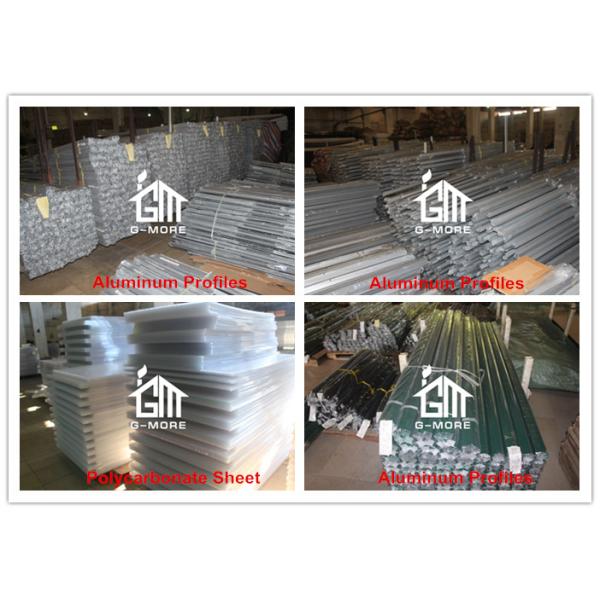 Aluminum Greenhouse-Titan series-406X506X302CM-Green/Black Color-10mm thick PC