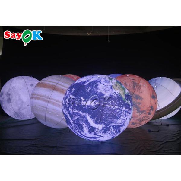 гигант PVC 6.6ft 0.2mm привел раздувной воздушный шар света луны для украшения этапа темы космоса