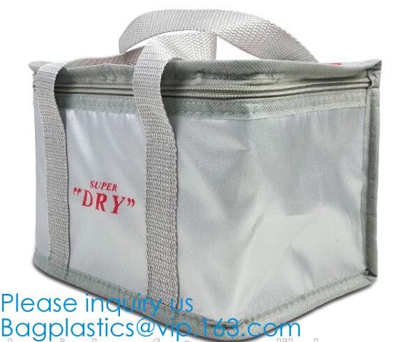 Insulated Thermal Non Woven Aluminum Foil Cooler Bag For Frozen Food,Reusable Insulated Aluminum Foil Thermal Lunch Cool