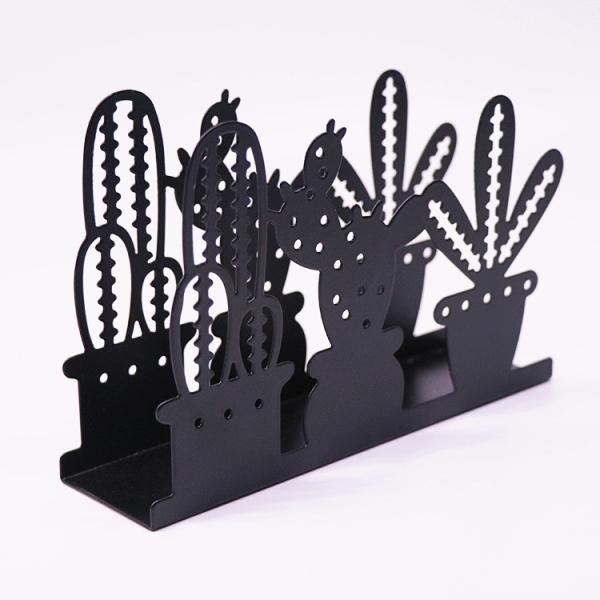 Rectangular Metal Tissue Holder / Stand Up Napkin Holder Cute Cat Design