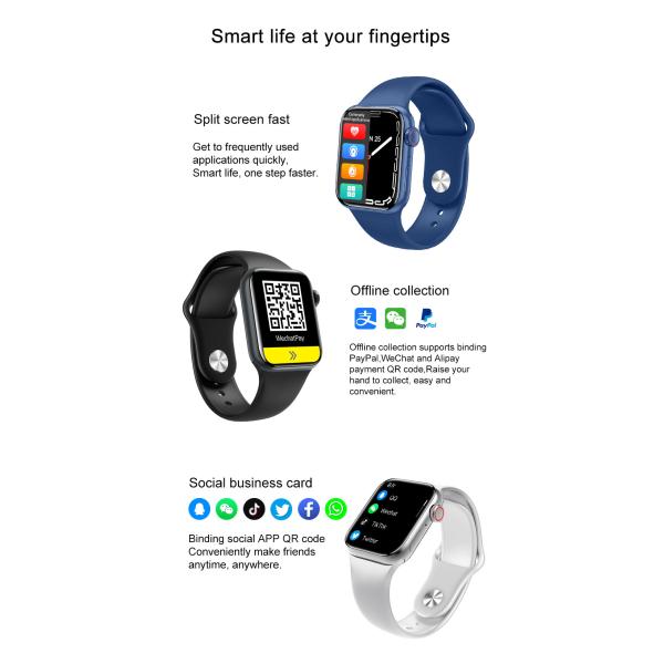 нажим IP67 сообщения Andorid Smartwatch кислорода крови 190mAh/IOS