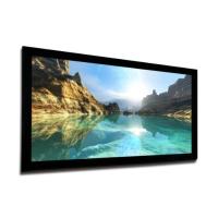 Tela de projeção fixada na parede, tela prateada 3D do quadro fixo com veludo preto