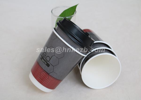 Take Out Vending Paper Cups , Insulated Hot Coffee Cups For Public Place
