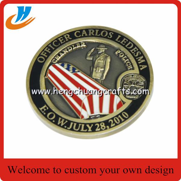 Souvenir coin,challenge military coin with gold silver antique brass plated