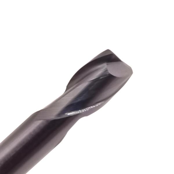 Fraise en bout de carbure de tungstène de 55HRC 2 cannelures 5mm pour l'acier inoxydable