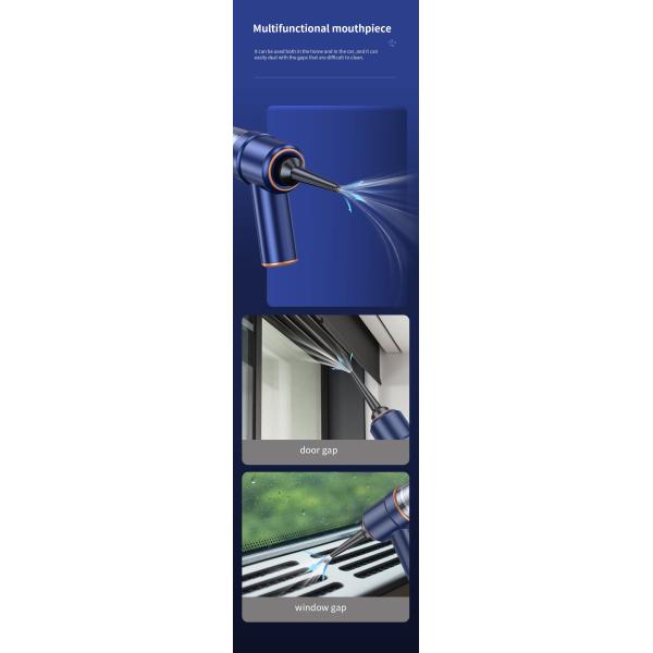 12V Household Portable Handheld Car Vacuum Cleaner with Light and Suction Function