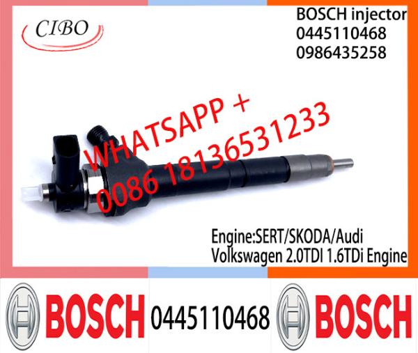 BOSCH Diesel Common Rail Fuel Injector 0445110468	0986435258 0445110469 04L130277AC/AE For SERT/SKODA/Audi/Volkswagen