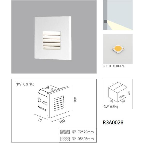 COB CITIZEN 3w Led Step Corner Light AC100 - 265v Waterproof