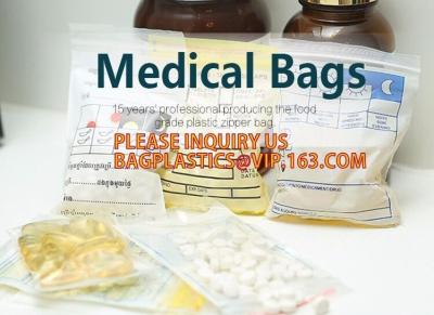 Biodegradable Medical Pill Bags, Zipper Pharmacy Bag, grip seal Pill Pouch, Medicine, Pills, Drugs packaging