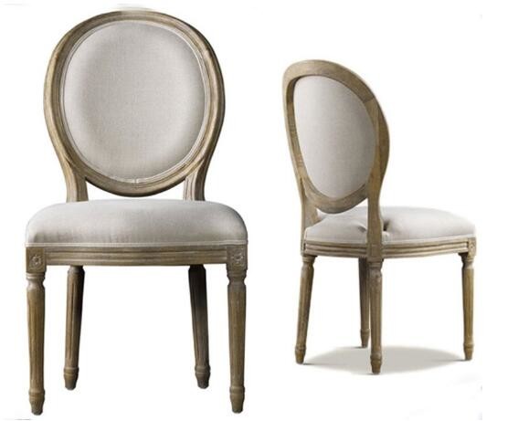 Antique Furniture Indoor Wood And Fabric Dining Chairs For Commercial Restaurant
