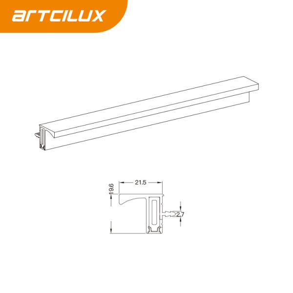 Capteur de tremblement de main Commutateur LED Profil d'aluminium Lumière de côté luminescence pour armoire