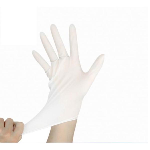 9 Inch Disposable Non Sterile Gloves , Sterile White Medical Examination Gloves