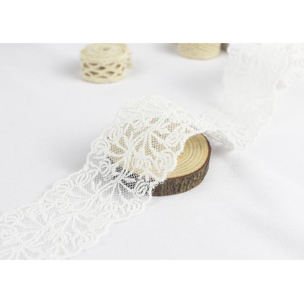 Флористическая Бридал вышитая отделка для платья свадьбы, белая отделка шнурка шнурка сети хлопка